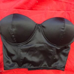Black Bandeau Bustier Top